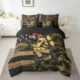 thumbnail image 2 of Manfei Military Bedding King Size for Teens, Army Camo Bed Set, American Flag Reversible Bedding Sets King Size, Super Cozy Bedroom Decorative, 7-Piece, 2 of 7