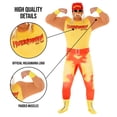 thumbnail image 4 of Disfraz de Morph Hulk Hogan de lucha libre para adultos de la WWE, tamaño grande, 4 of 5