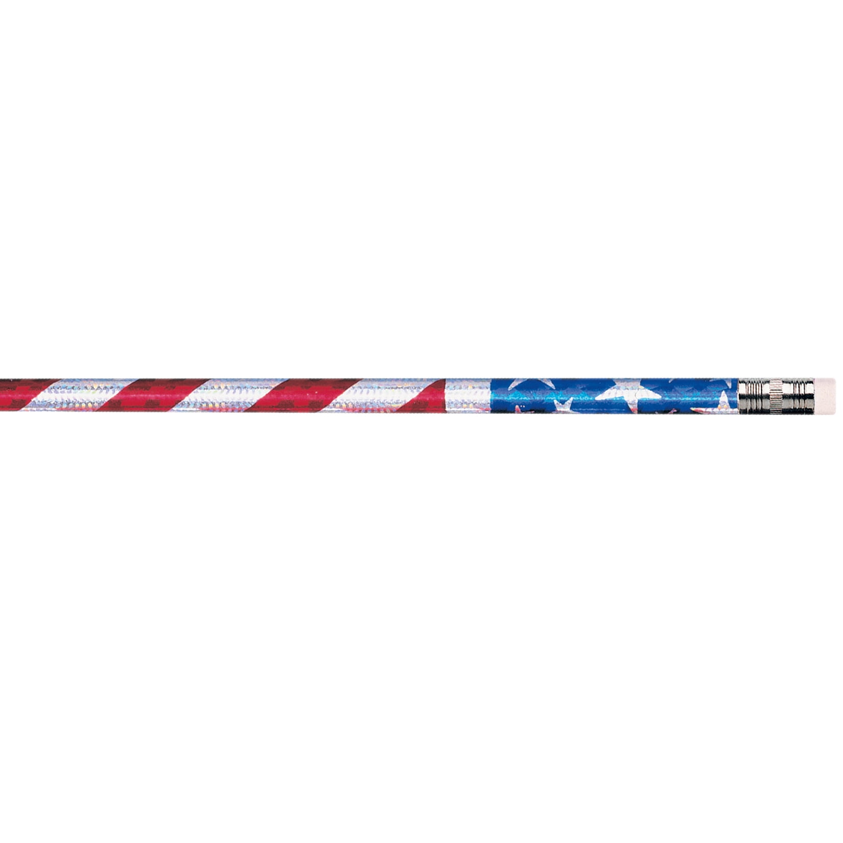 Moon Products Stars & Stripes Glitz Pencils, 12 Per Pack, 12 Packs