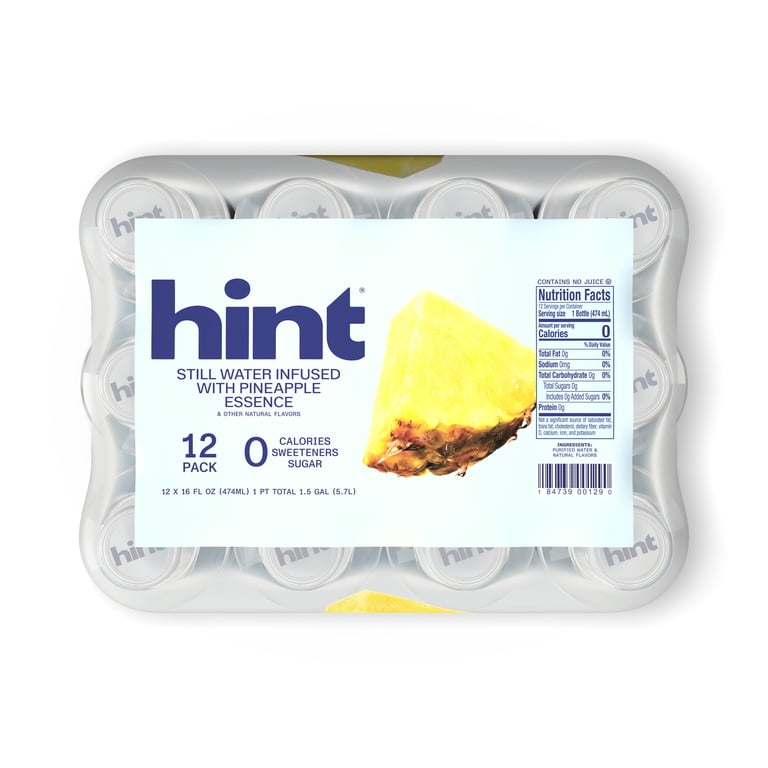 Hint Pineapple Flavored Water, 16 fl oz, 12 Pack Bottles photo 7