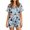 Blue, variant on Women's 2-Piece Halloween Pajama Set Short Sleeve Top with Chest Pocket and Matching Shorts Fun Print Sleepwear Loungewear Summer Night for Women Comfy Home Purple S