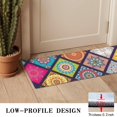 thumbnail image 3 of Bohemian Retro Floral Non-Slip Entryway Door Mat,Boho Indoor Decor Durable Low Plush Door Mat,Washable Welcome Rug for Patio Hallway Home Decor 16x47 Inches, 3 of 7