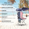 thumbnail image 5 of 2-Pack Portable Folding Camping Chairs with Canopy Shade, Beach Chair for Adults, Durable Weather Resistant 600D Oxford Cloth, Camping Chair with Canopy for Outdoors, 5 of 5