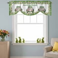 thumbnail image 2 of Happy Easter Day Tie Up Valances Curtain, Spring Bunny on Track Egg Grass Flower Country Adjustable Rod Pocket Short Window Treatment Tie Up Curtains Valances for Kitchen Bathroom 42x18 Inches, 2 of 9