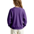 thumbnail image 6 of Lutiedan Boys Girls Knitted Sweaters Teen Crew Neck Long Sleeve Pullover Fall Winter Casual Uniform Sweaters Size 5-16,Purple, 6 of 7
