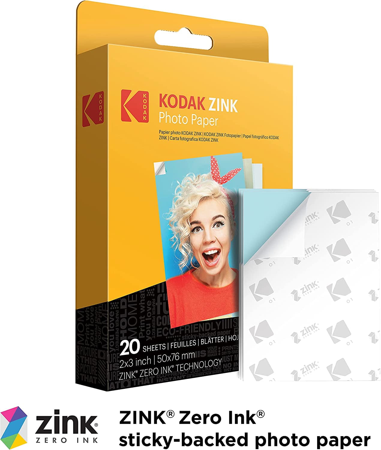 Kodak Printomatic Instant Camera (Black) Bundle W/Zink Paper 100-Pack &  Case 