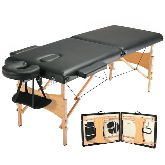 Mesa de masaje portátil VEVOR de 28 pulgadas 2 mesas plegables ajustable 8 niveles de Altura