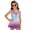 Mermaid Scale Gradient Pattern with Sparkle Accents, variant on Uourmeti Seashell & Mermaid Tail Print Girls Swim Dress - One Piece Skirted Bathing Suit with Quick Dry, Stretchy Fabric for Pool & Beach