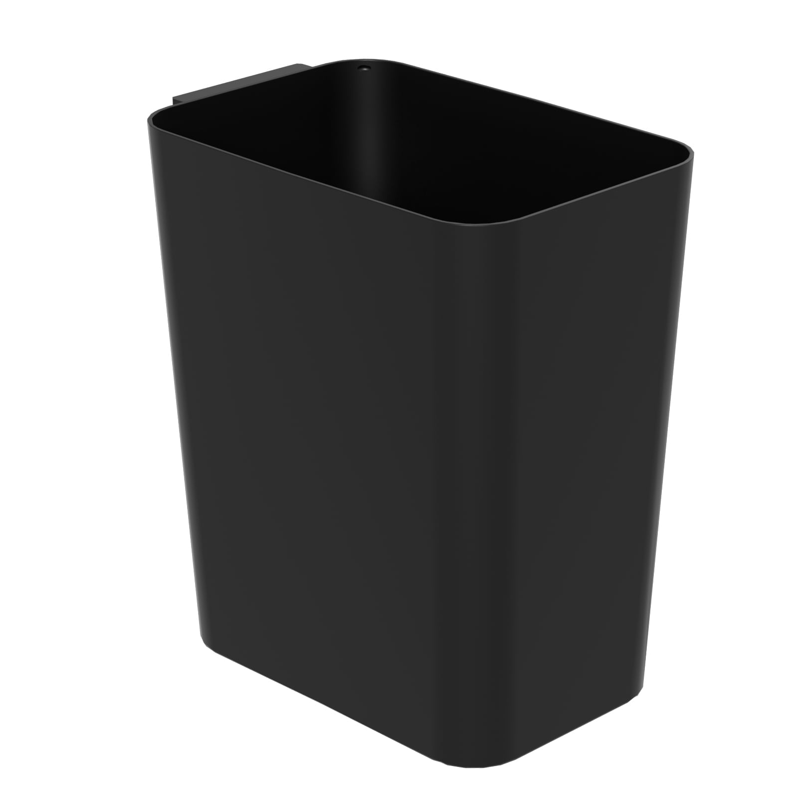 Idotry 4.5 Gallon Slim Plastic Wastebasket, 3 Pack Rectangular Small Trash Can Wastebasket for Office Bathroom Kitchen, Black