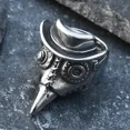 thumbnail image 4 of Rock Band Steampunk Skull Men Rings 14K White Gold Women Jewelry Punk Gothic Vintage  Fashion Accessories Gifts, 4 of 7