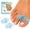 Blue, variant on Welnove Bunion Corrector with 2 Loops - 12 Pack Big Toe Separators for Bunion & Overlapping Toes, White