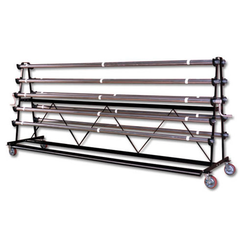 SSG 10 Roller Model Gym Floor Cover Mobile Storage Rack