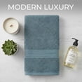 thumbnail image 5 of REGALWOVEN 2 Pack Luxury Striped Cotton Hand Towels, Ultra Soft Absorbent Quick Dry Bath Towels for Bathroom, Kitchen, Spa, Hotel Blue 29" x 13", 5 of 7