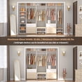 thumbnail image 5 of Aheaplus Durable Heavy Duty Garment Rack with 6 Drawers, Large Wall-Mounted Closet Organizer for Wardrobe, Bedroom, and Walk-in Closet, Natural+White, 5 of 8