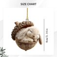 thumbnail image 4 of CoreLiving Forest Animal Acorn Ornaments, Woodland Christmas Tree Decorations, 2D Acrylic Cozy Holiday Hanging Ornaments with Pine Cone Designs for Home Decor, 4 of 6