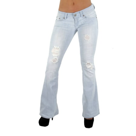 Gap Flare Jeans - The Sexy Flare By Fashion2Love Bootleg Ripped Premium Bootcut Jeans
