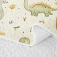 thumbnail image 5 of Homewish Cartoon Dino Quilt Full,Cute Animals Full Bedspread Sets,Cream,Rainbow Decor,3-Piece, 5 of 7