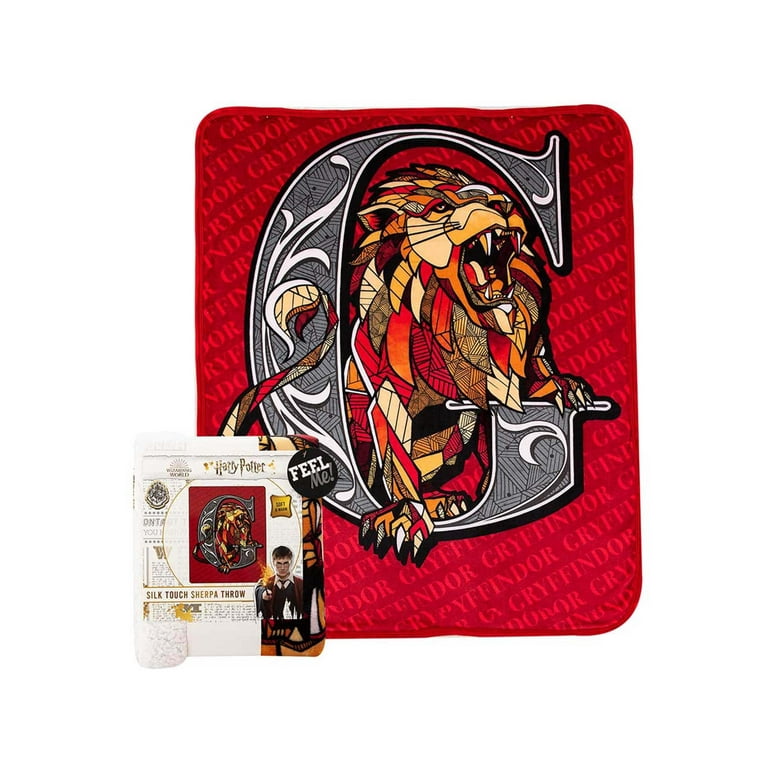 Harry Potter Roar For Gryffindor Silk Touch Sherpa Blanket