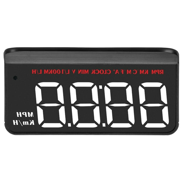 Alarma de velocidad del automóvil, pantalla HUD, velocímetro HUD OBDII universal para automóvil, pantalla HUD confiable y duradera