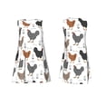 thumbnail image 7 of Yiaed Retro Rooster Print Women's Sleeveless Dress, Loose Fit Summer Dress, Casual Sleeveless Dress for Women, 7 of 7