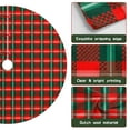 thumbnail image 6 of 36 Inch Christmas Tree Skirt – Velvet Plush Tree Mat, Soft Thickened Polyester with Red Ties, Single-Sided Printing, Available in 30in/36in/48in, Perfect for Holiday Xmas Tree Decoration, 6 of 7