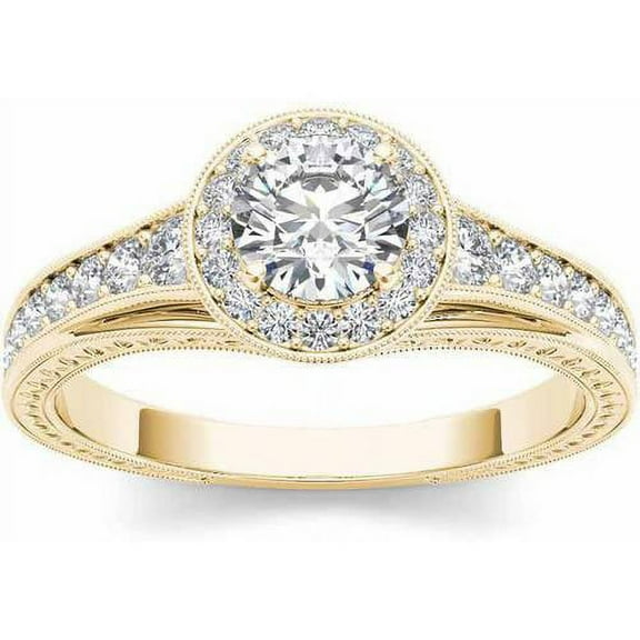 1-1/4 Carat T.W. Diamond Single Halo Engagement Ring in 14kt Yellow Gold