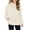 Beige, variant on YunPes Girls Fleece Hoodies Bow Sherpa Fuzzy Pullover Sweatshirt Casual Kids Half Button Long Sleeve Winter Outwear Coat
