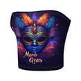 thumbnail image 4 of Rciityk Womens Tube Tops Mardi Gras Backless Sleeveless Crop Top Shirt Carnival Print Holiday Party Tops, 4 of 4