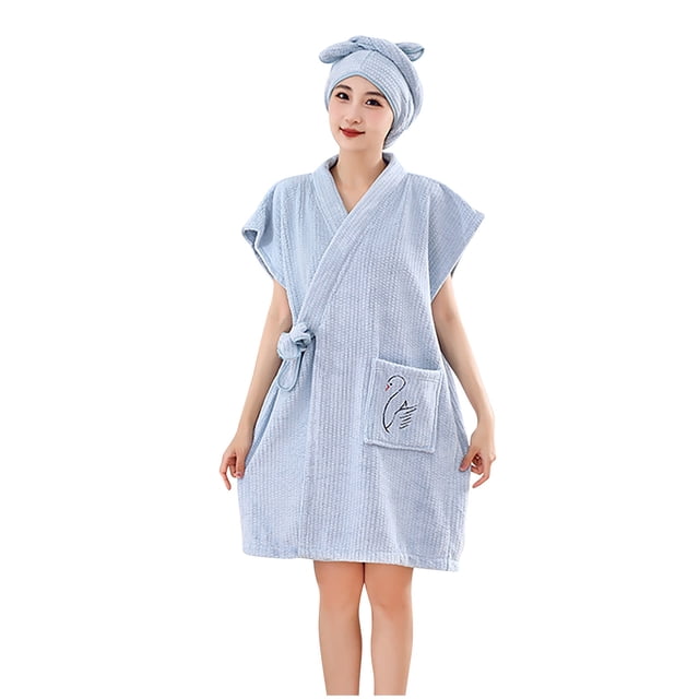 Women’s Fleece Shawl Collar Robe – Lightweight Fluffy Spa Robe with Belt (2025 Luxe Essential)