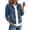 Navy, variant on Womens Jeans Jacket Solid Color Lapel Zipper Denim Casual Outerwear Jacket for Spring and Fall