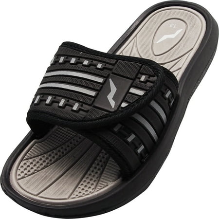 

NORTY Boys Male Child Slides Adjustable Slide Sandals Grey