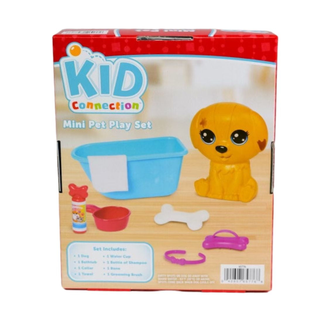 Kid Connection Pet Dog Bath Play Set with Color Changing Feature, 8 Pieces, Toddler Toys