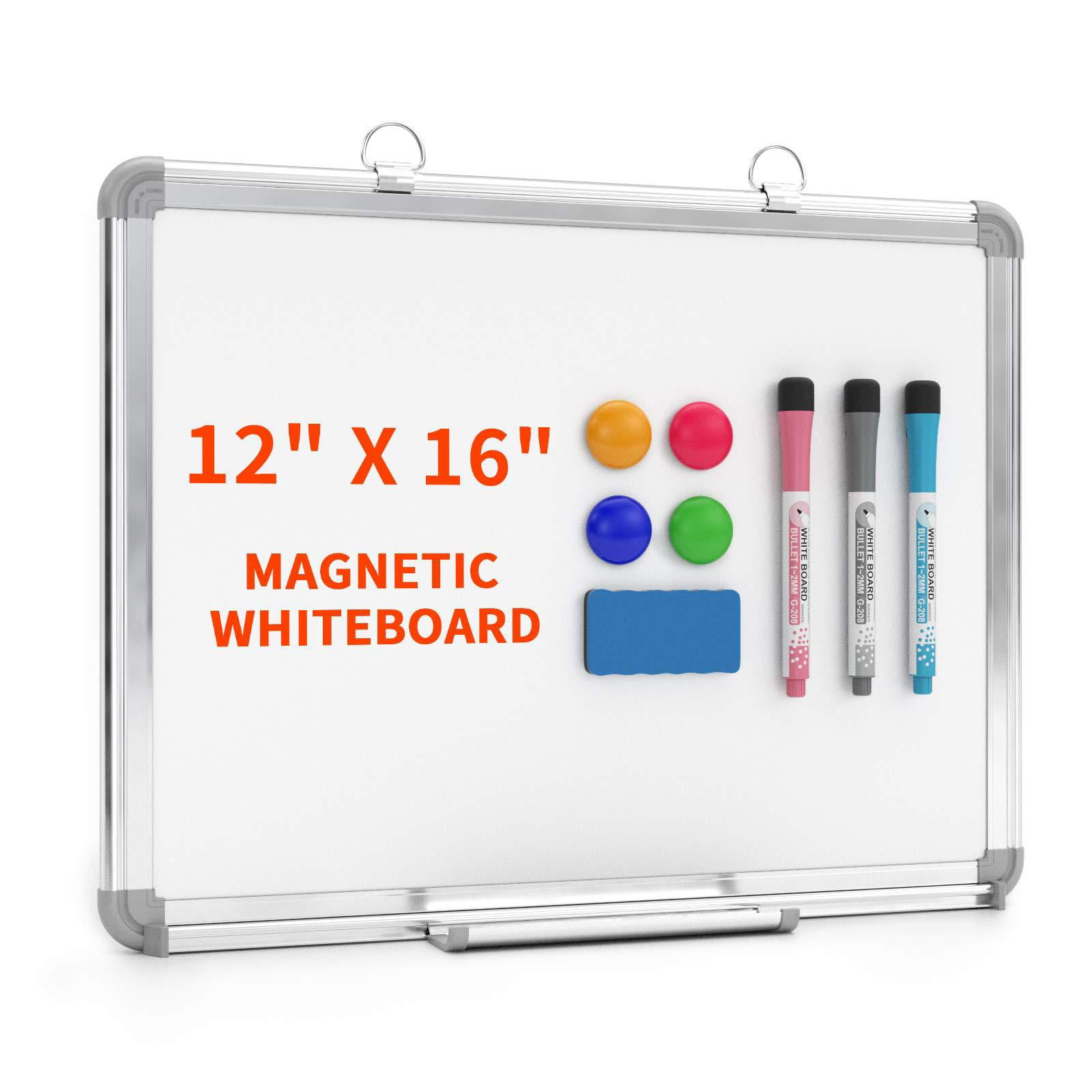 Schule YEWOD Small Dry Erase Whiteboard 12x 16 tragbare faltbare magnetische doppelseitige Zuhause persönliche Desktop-Tischplatte Whiteboard Staffelei für Büro 