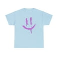 thumbnail image 2 of Purple outline smiley face t shirt Unisex Heavy Cotton Tee, 2 of 8