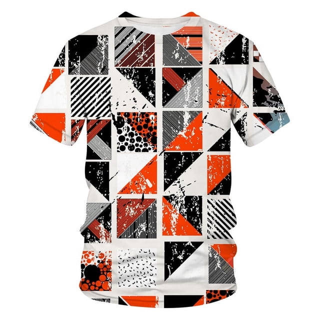 2024 T Shirte 3d Retro Printing Crew Neck Clothing Unisex Top