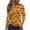 Orange, variant on WTOBBY Women's Halloween Print Tee: Bats Pumpkins Witches Design 3/4 Sleeve Round Neck Casual T-Shirt Top for Fall Festive Daily Wear,Dark Purple L