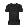 thumbnail image 5 of Wukai Black Glitter Print Men's Short-Sleeved Mesh T-Shirt,Quick-Dry Short Sleeve Workout T-Shirt-X-Large, 5 of 8