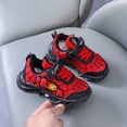 thumbnail image 3 of Zapatillas de deporte informales LED de Disney, zapatos de malla para exteriores para niños, color rojo y negro, antideslizantes, talla 21-30, 3 of 5