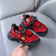 thumbnail image 3 of Zapatillas de deporte informales LED de Disney, zapatos de malla para exteriores para niños, color rojo y negro, antideslizantes, talla 21-30, 3 of 5