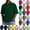 #01 Dark Green, variant on Mens Polo Shirts Short Sleeve Collared Button Front Tops Breathable Moisture Wicking Daily Business Office Shirts ,L,#01 Army Green