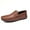 brown, variant on Men's Casual Loafers Slip On Leather Shoes Comfortable Lightweight Driving Shoes Male Moccasins Classic Penny Loafer Flats Boat Shoes Outdoor Walking Shoes