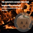thumbnail image 3 of Halloween Pumpkin Fireplace Fire Burning Scary Atmosphere Prop Ventilated Fireplace Wood Fireplace House Outdoor Party Home Decor Orange 3.15*3.15in 1PCS, 3 of 9