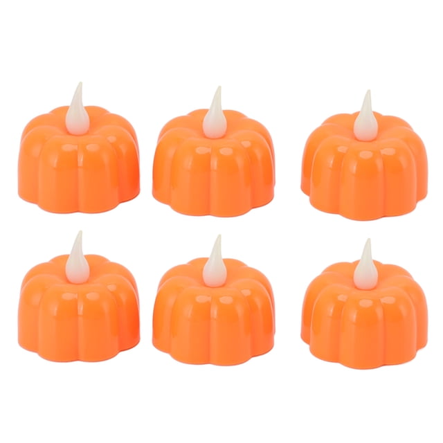 Lámpara de vela LED de calabaza Sincero 6Pcs Flameless Battery Operated