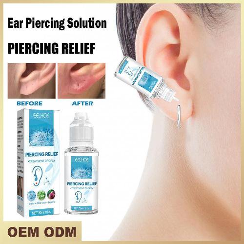 Solution de Soins pour Perçage d'Oreille Désinfectante, Suivi du Perçage Nasal, Réduire les Allergies