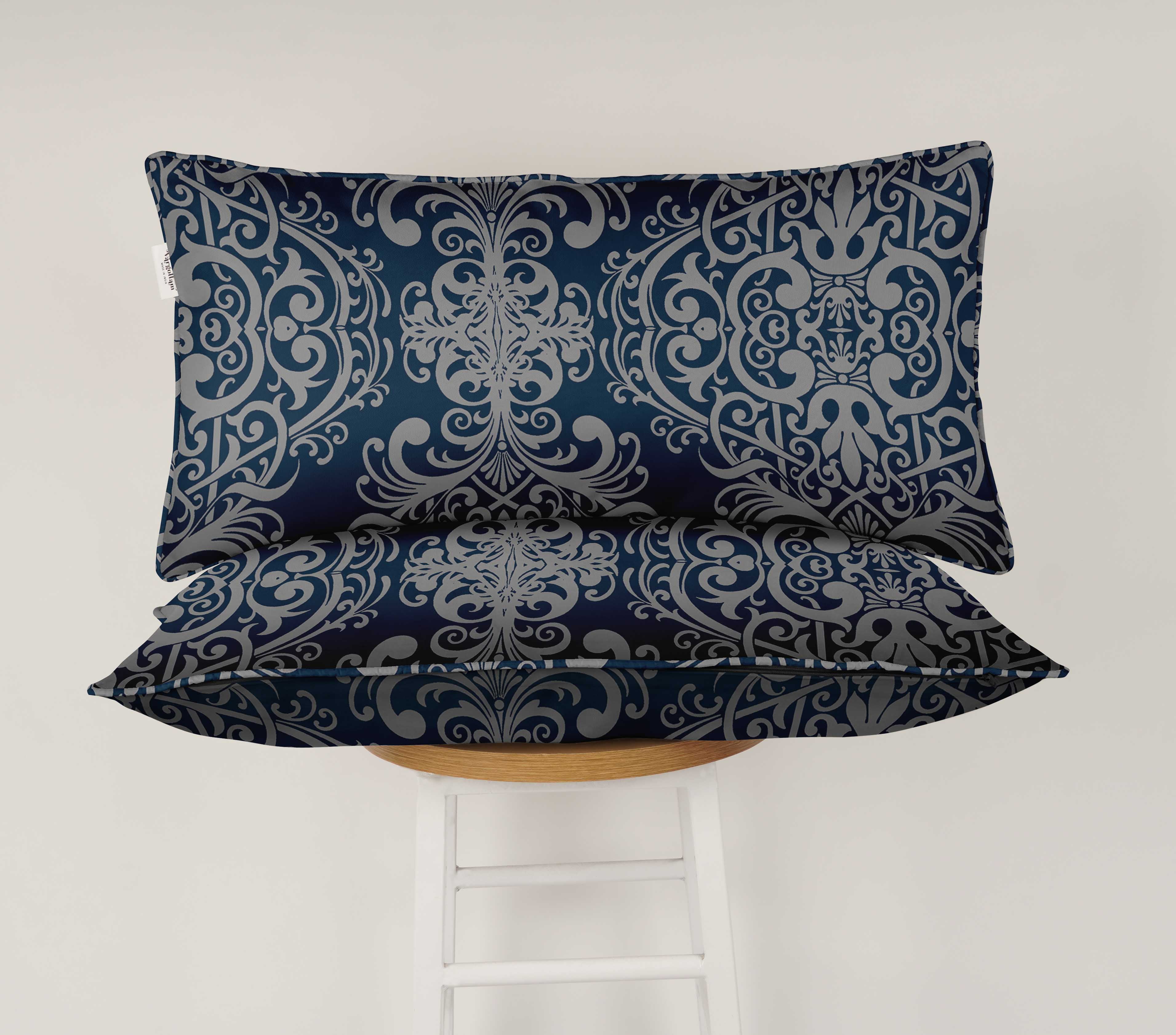 Lot De 2 Housses De Coussin Lombaire Vargottam – 30 X 45 Cm – Tissu Polyester Imperméable – Jaune – Pour Intérieur/Extérieur, Chaise De Jardin, Patio