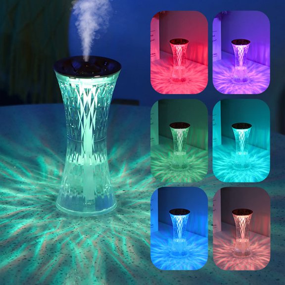 YiBai White Humidifiers for Bedroom, Humidifier 360-Degree Out Soft Atomization Large Spray Plug And Colorful Ambient Light USB Humidifier For Home #.2050