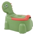 thumbnail image 2 of Orinal ergonómico para bebé, moderno, con diseño de dinosaurio de dibujos animados, con base de goma, color verde, 2 of 14