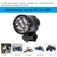 thumbnail image 4 of Almencla Motorcycle LED Waterproof Driving Headlight Fog Light 4000LM +Switch, 4 of 8