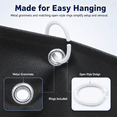thumbnail image 2 of Black PEVA Shower Curtain, 72 x 72 in Bathroom Curtain with Metal Grommets and Rings Included, Easy-Hang Bath Curtain for Bathtub and Shower Stall, 2 of 7