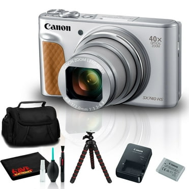 Canon PowerShot SX740 HS Digital Camera (Silver) Includes Carry Case and Tripod(International Model)